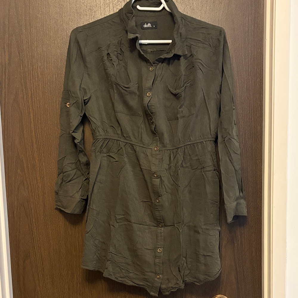 Dotti Dark Olive Utility Jacket